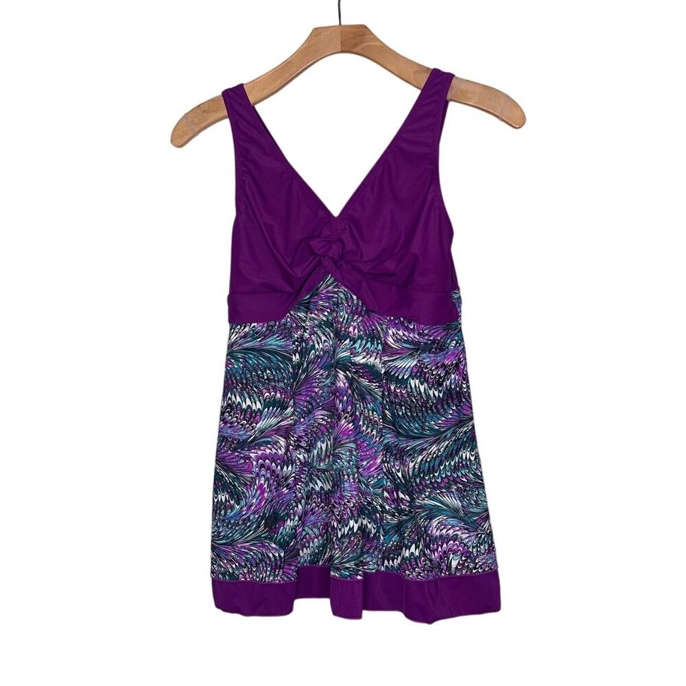 Wantdo Modest Swim Dress One Piece Purple size 10 - Picture 2 of 7
